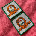 Square Shape Weaving logo Uniform Clothing BadgeUnique Design Damask Label Woven Patch for Coats