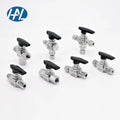 316 Stainless Steel Panel Type Instrument BSPP/NPT High-Temperature Manual Three-Way Ball Valve Customizable OEM for Gas Media