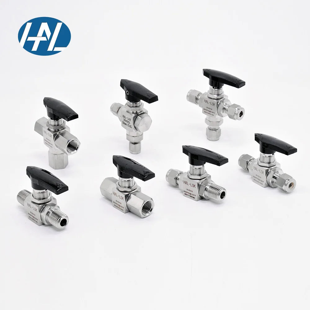 316 Stainless Steel Panel Type Instrument BSPP/NPT High-Temperature Manual Three-Way Ball Valve Customizable OEM for Gas Media
