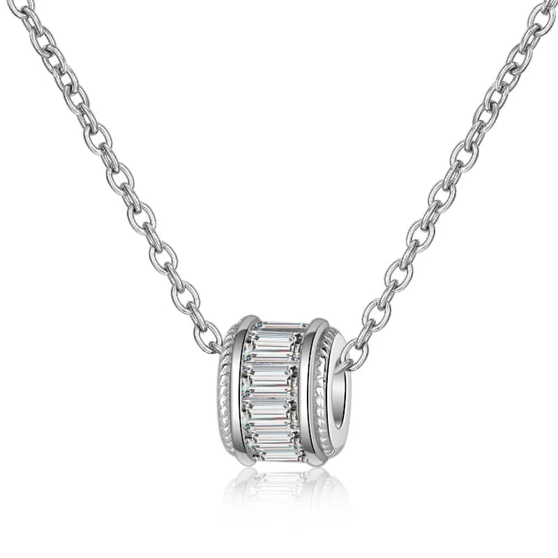 Korean Boho Jewelry Necklaces 925 Silver Chunky Rhinestone Necklace for Weeding Engagement Party Gift