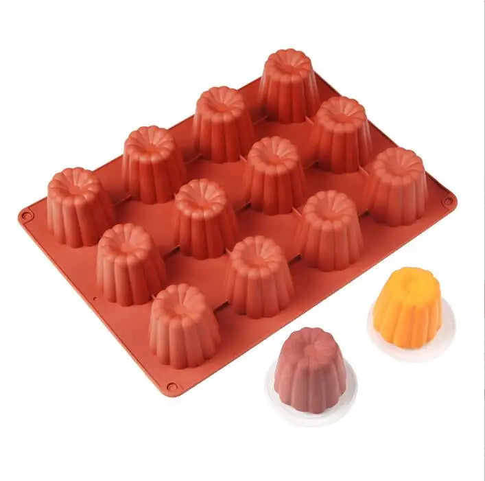 HY Round Cylinder 18 Hole Canele Mould