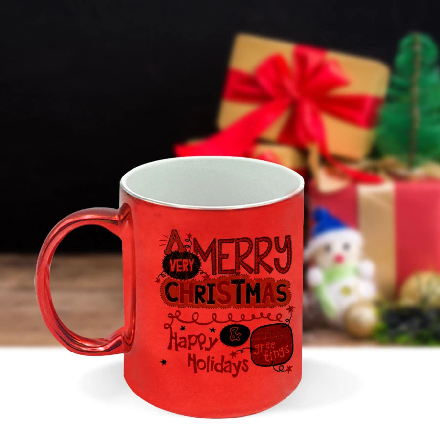 Topjlh 11oz Iridescent Color Plated Mug for Sublimation Personalized Rainbow Effect Coffee Cup for Creative Branding Gifts