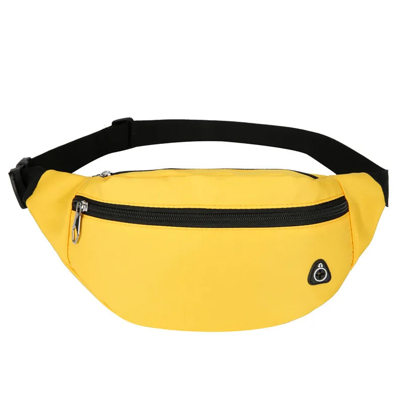 New Arrival Multi-Color Leisure Girl Wallet Fanny Packs Custom Logo With Earphone Hole Crossbody Waist Bag for Women Cute