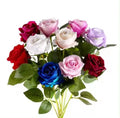 Hot Selling Long Stem Artificial Single Velvet Rose Colorful White Red Roses for Wedding Christmas Back to School Decorations