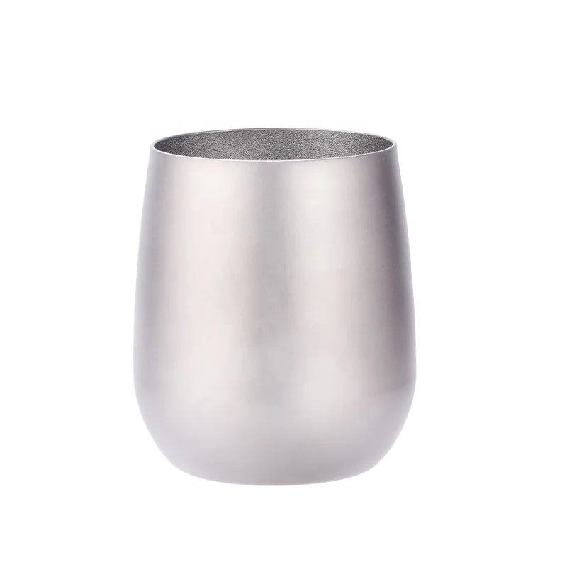 Outdoor Camping Hiking and Picnic Drinkware Double Layer Titanium Cup Beer Mug 120ml