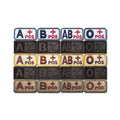 Tactical Blood Badge Embroidered Hook and Loop Patch a B AB O for Bags