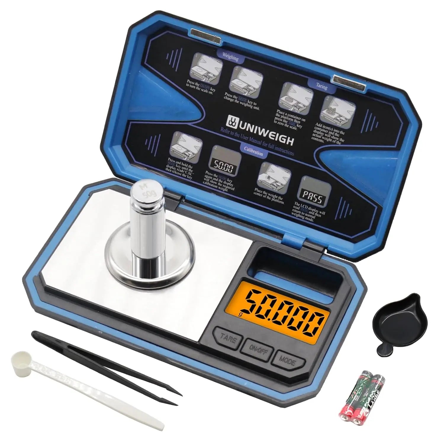 Wholesale Hot Sale Pocket Electric Jewelry Scales 0.001g/50g Digital Weighing Scales for Herb With 50g Calibration Weight