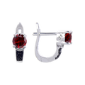 Abiding Classic and Fashion Sterling Silver Jewelry Earrings with Natural Garnet Gemstone Accessories Earrings