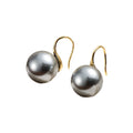 High Grade Grey Freshwater Pearl Set Earrings Jewelry Women Sterling Pearl Earrings