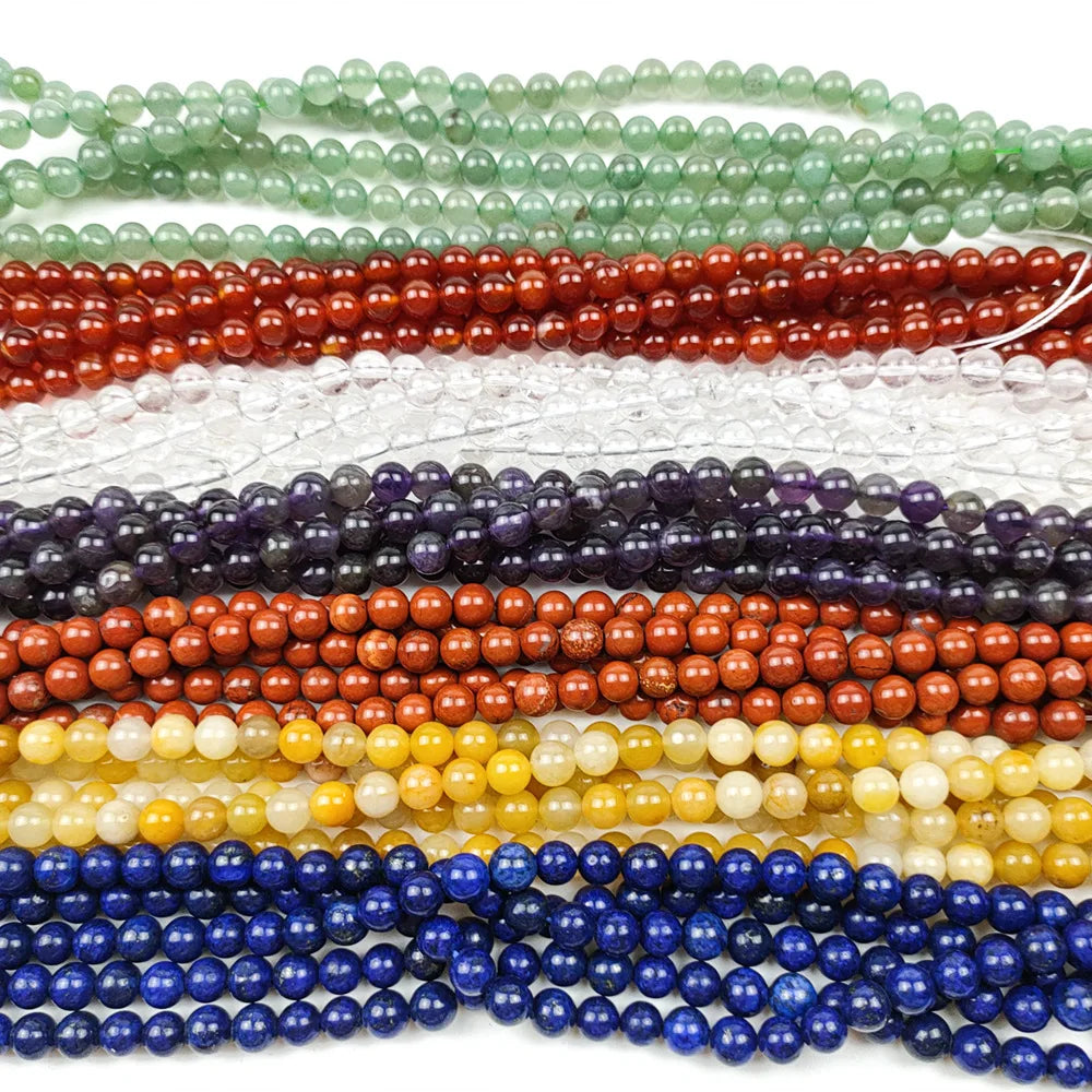 6mm New 2026 Genuine Natural Gemstone Crystal Round Assorted Colors Loose Beads Strand for Jewelry Making Chinese Wholesale