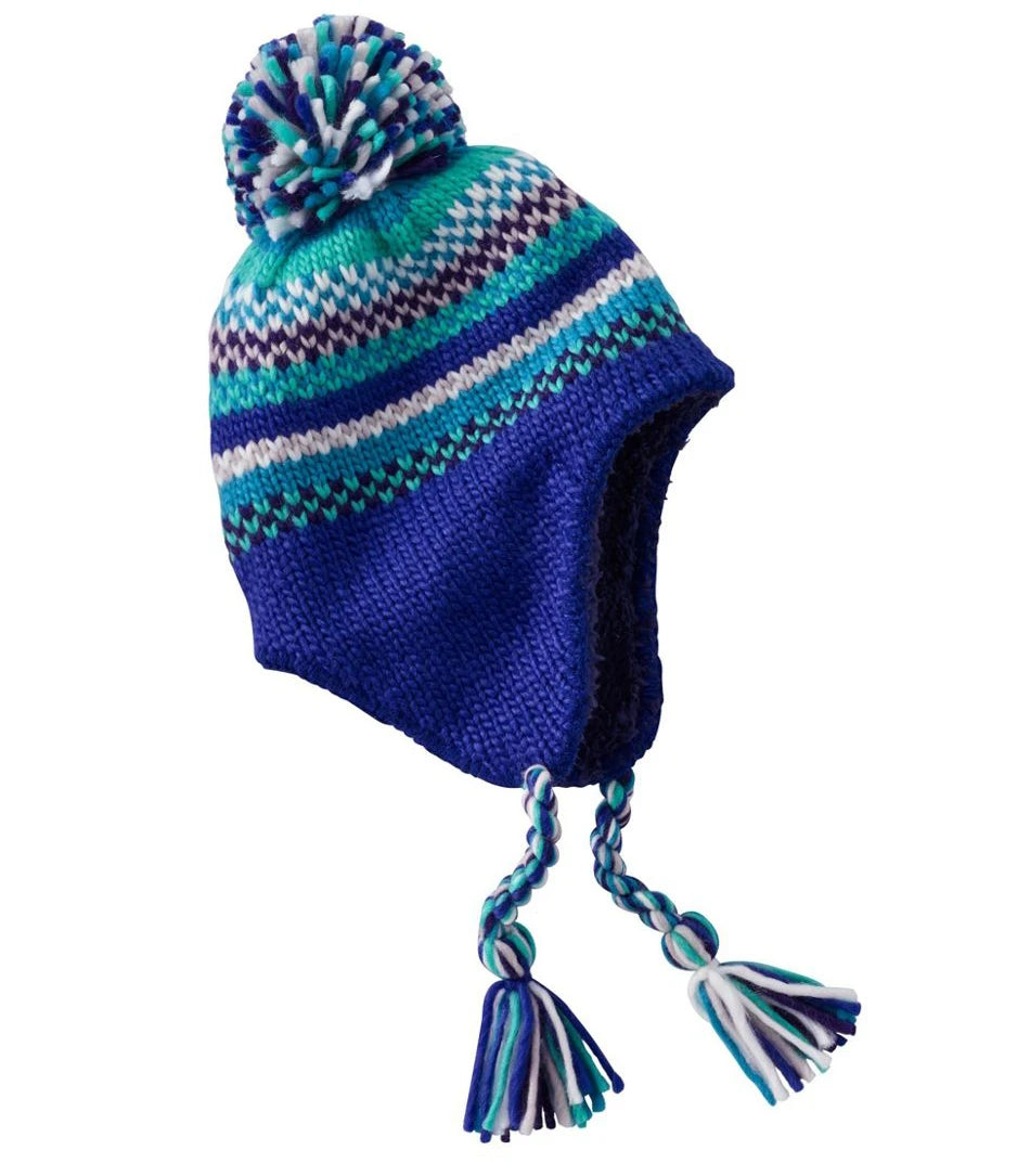 Trapper Hat Earflap Toboggan Ski Knit Beanie Braided Tassel Baby Beanie Digital Printing Letter Pattern Common Eco-friendly
