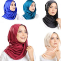Sharut 180*70cm Popular Rolled Edge Solid Color Satin Women's Solid Color Silk Scarf Satin Silk Satin Scarf Shawl Long Scarf