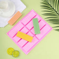 BPA Free Custom Silicone Soap and Chocolate Bar Molds 8 Cavities 12 Rectangle Cheesecake Mold with OPP Bag Packaging