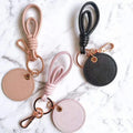 Custom logo Pu Leather Key Chain Women Short Lanyard Car Keychains