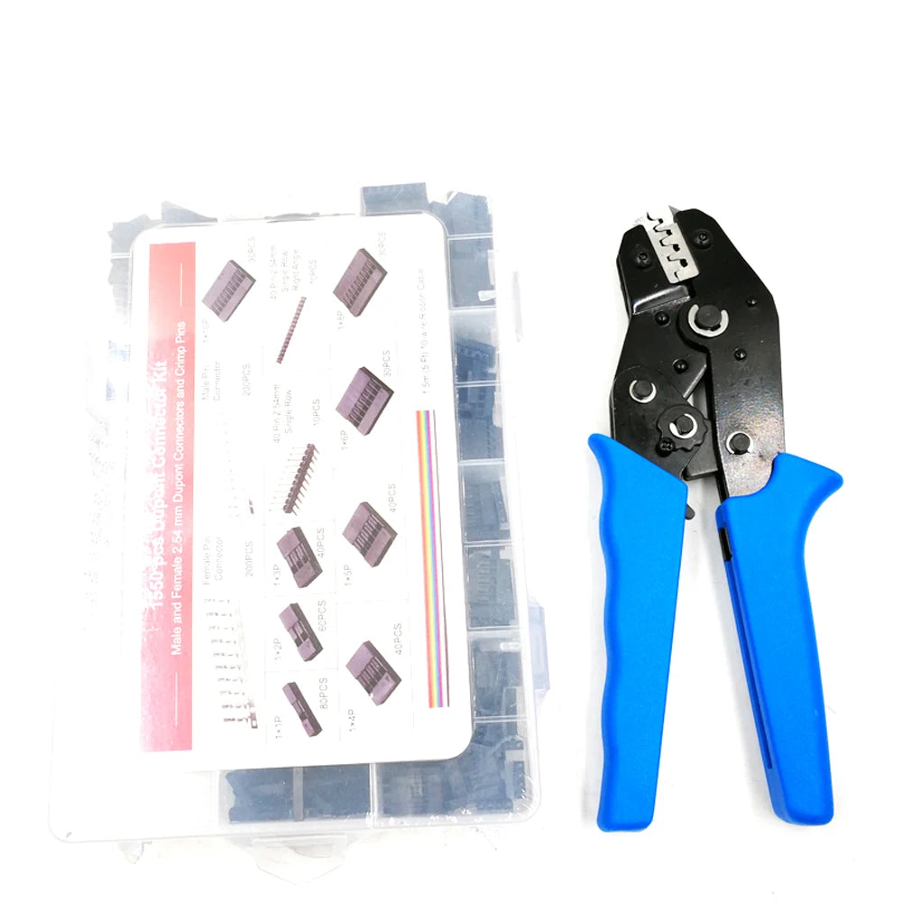 Dupont Crimping Tool 1550pcs Pin Terminal Crimping Tool Set KIT-1550-2549 Dupont Terminal Crimp Plier Kit