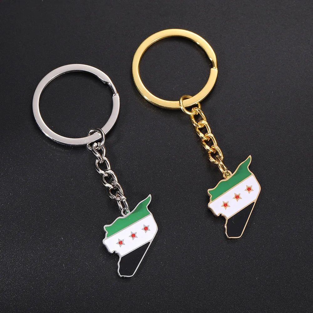 Personalized Logo Vintage Fashion Design Stainless Steel Hard Enamel Keychain Souvenir Gifts with Custom Metal Map Keychains