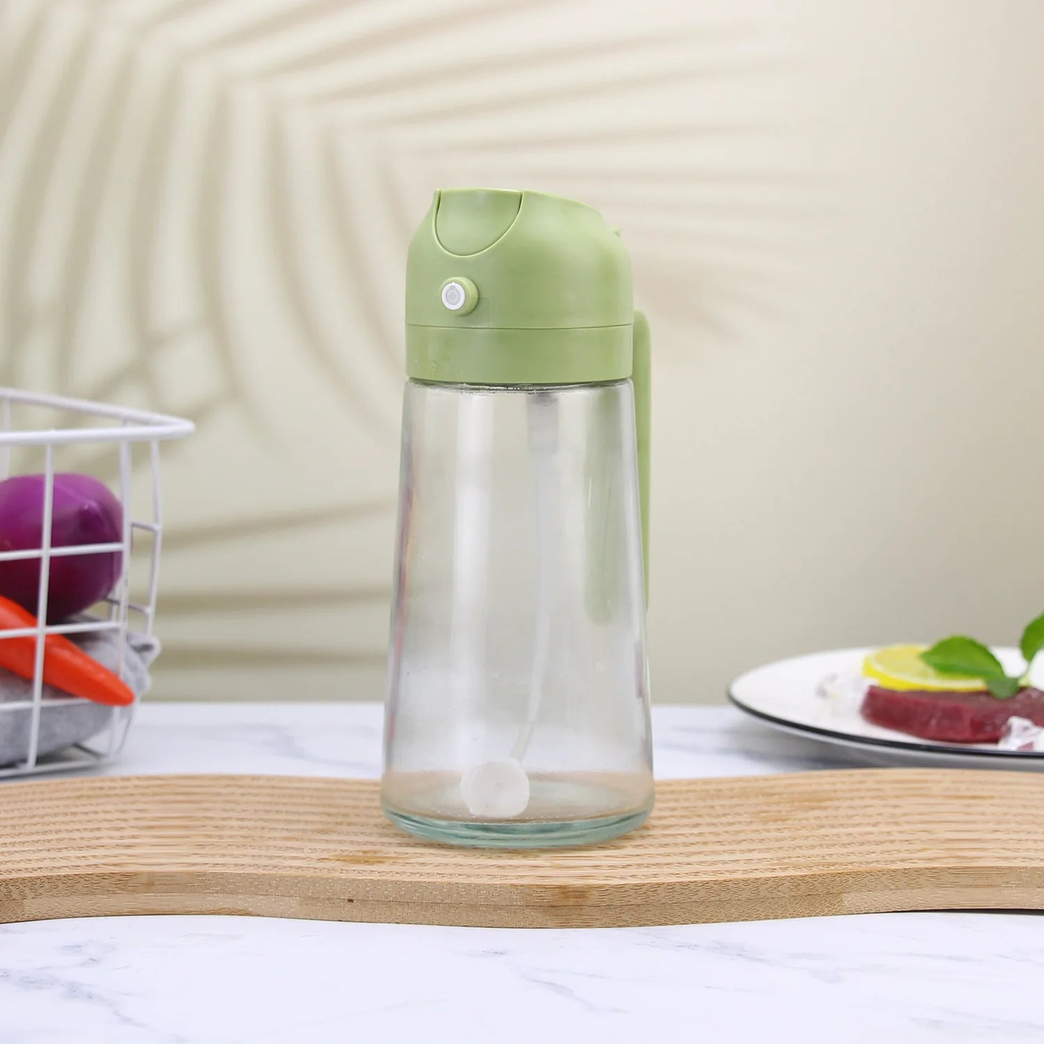 Wholesale Food Grade Glass Aceitera Antigoteo Air Fryer Anti-drip Olive Oil Sprayer Bottle for Cooking Barbecue Baking