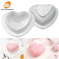 AK 3D Heart Silicone Mousse Pastry Chocolate Cake Molds for Wedding Cake Decorating Baking Molds Valentine's Day Pastry Baking