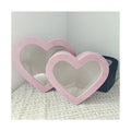AM-GPB13 Ammy 2 Iin 1 Heart-shaped Velvet Flower Box Window Cover Diamond Flannel Preserved Rose Flower Gift Box Mothers Day Box