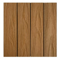 European Style Outdoor Wood Plastic Composite Decking Tiles Co-Extrusion 3D Embossed Hollow WPC Gardens Teak Oak Ipe Brushed