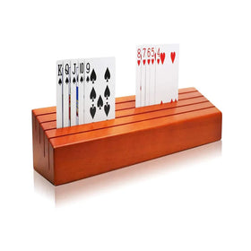 Tailai Solid Wood Engraved Eco-Friendly Poker Card Base Game Table Holder with Custom Logo Option Factory Wholesale