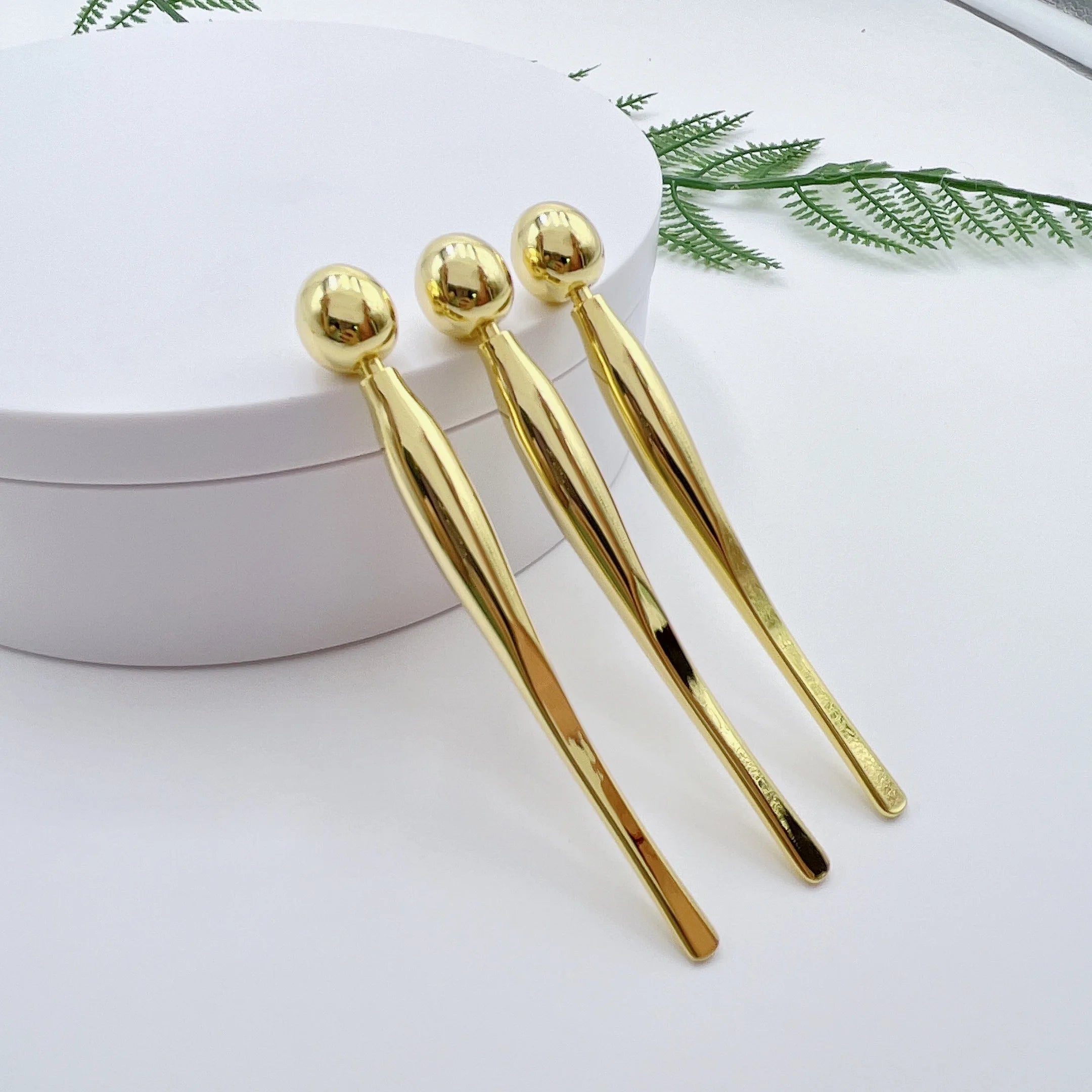 Beauty Care Spatulas Makeup Spoon Eye Massage Tool 24k Gold Diy Mini Eye Cream Spatula Cosmetic Gold Spatula Cream