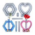 Heart Hexagon Vase Mold Modern Simple Vase Concrete Mold Test Tube Vase Resin Mold