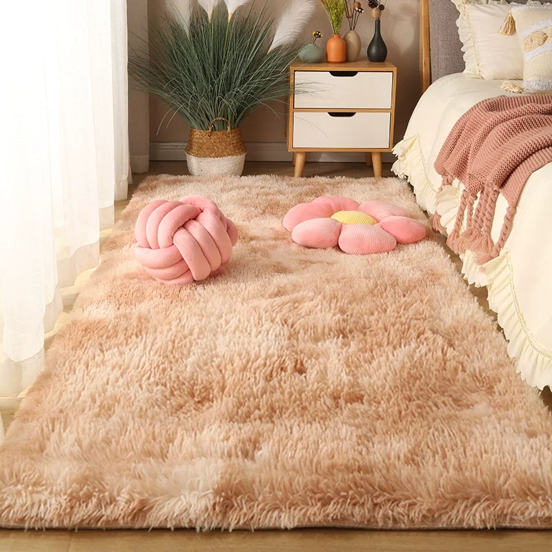 Nordic Modern Style Luxury Carpet Bed Mat Thickened Washable Floor Rugs for Home Use in Living Room Bedroom Cloakroom