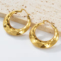 Wholesale Unisex 316L Stainless Steel 18k PVD Gold Plated Hoop  Earring Hypoallergenic Waterproof Fashion Jewelry  for Women