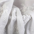 Anti-Pill 3D Flowers Embroidery Fabric Pure Cotton 50/51 Width for T-Shirts Sleepwear Bags Weddings Home Textiles for Boys