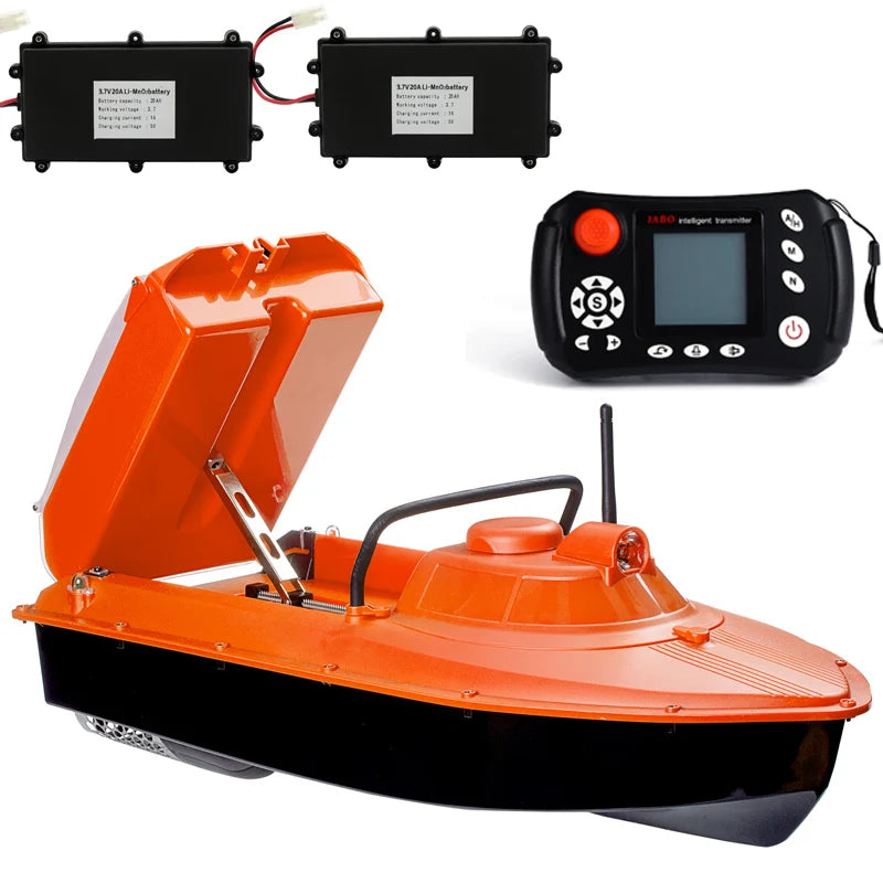 Germany JABO 2AG 20A+20A Black GPS Fish Finder Auto Navigation RC Fishing Bait Boat 2.4G 16 Target Points 500m Range Cruise