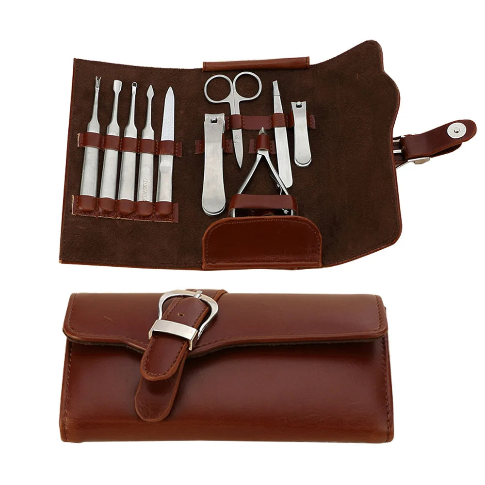 Professional Salon Nail Supplies Luxurious Manicure & Pedicure Set Includes Steel Nail Clipper & Cutter Kit Packed in Box
