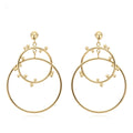 OEM Large Drop Earrings for Women  Gold Plated Trendy Long Fashion Jewelry Brass