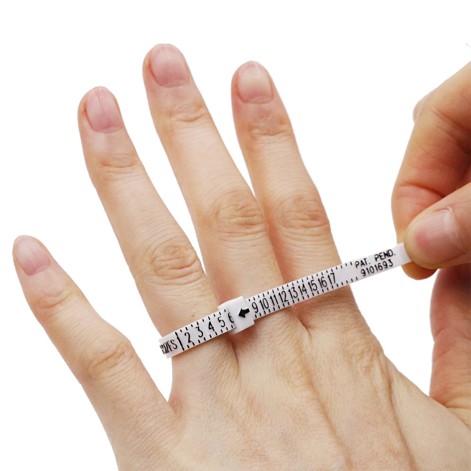 Factory Low Price Wholesale Fast Delivery EU JP HK Size Plastic Finger Sizer Loop UK US Finger Gauge Measure Tool Ring Sizer