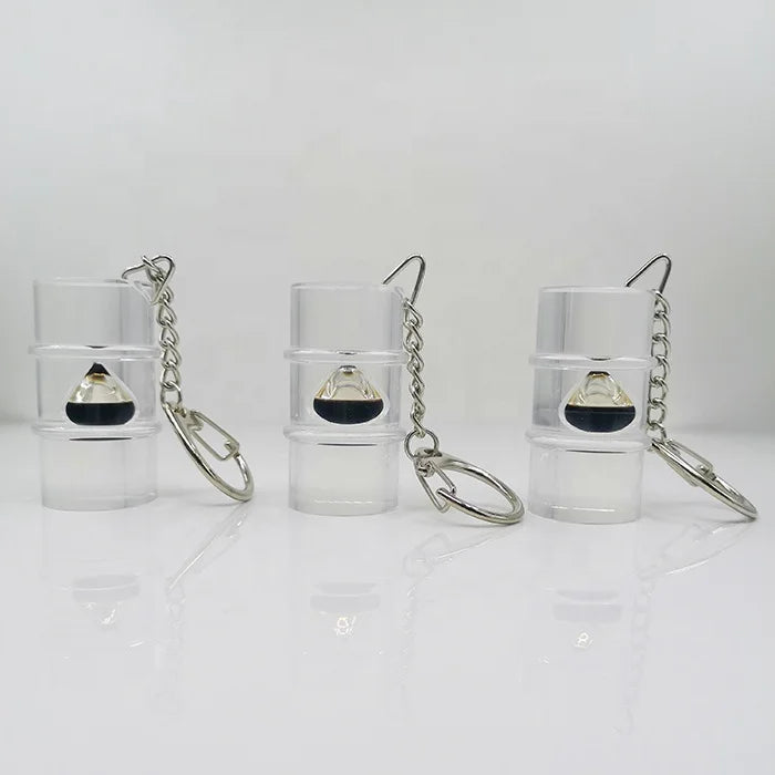 Custom Handmade Hand-painted Resin Oil Barrel Model Pattern Keychain-Souvenir & Art Collectible