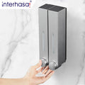 Dispensador De Jabon Manual Soap Dispenser Pump Wall Mounted Shampoo and Conditioner Bodywash Dispenser for Toilet Shower Wall