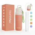 BPA Free Custom Reusable Stainless Steel Vacuum Insulated Cute Leak-Proof Sports Hot Cold Water Flask Sipper Bottle with Handle