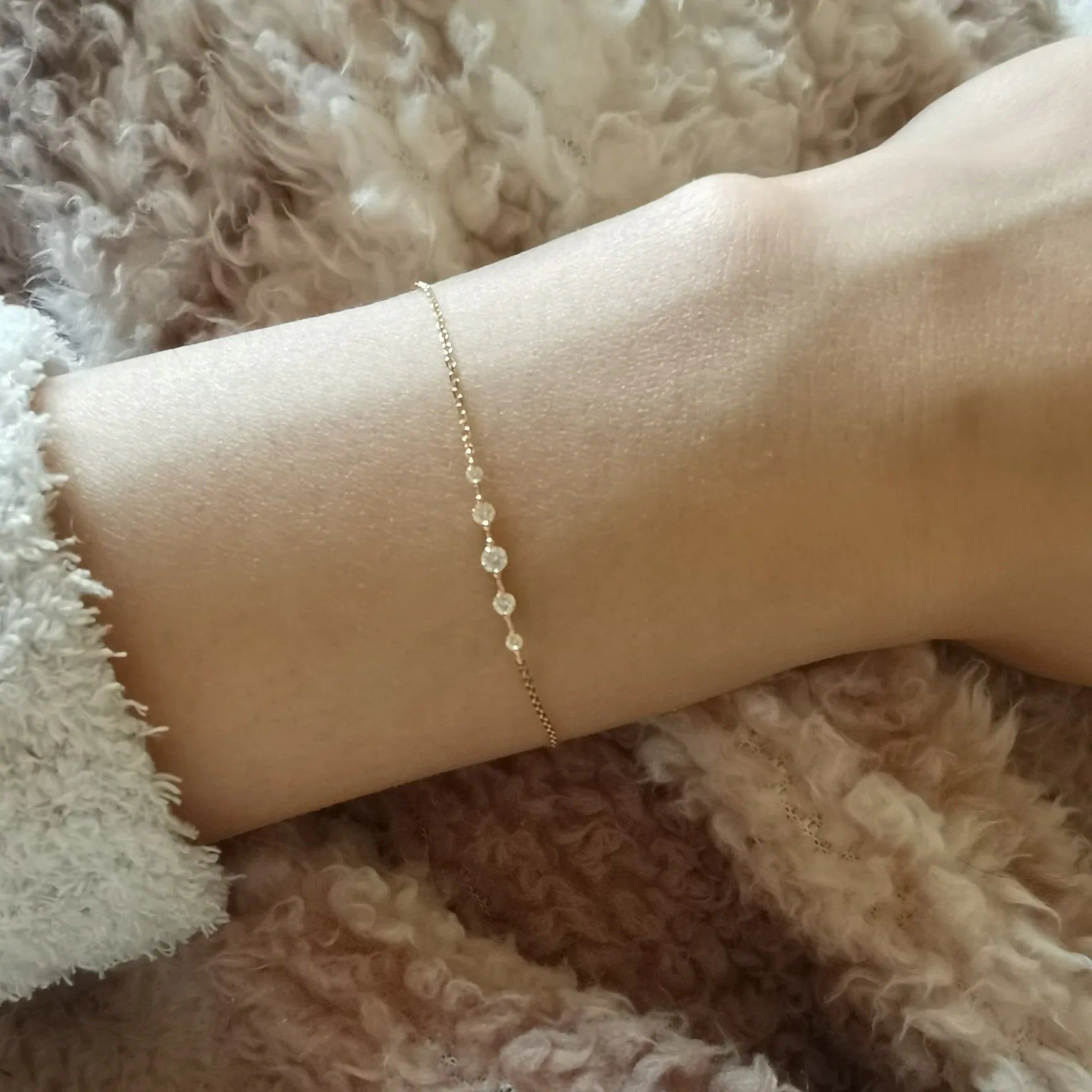 Delicate Luxury Pure 925 Sterling Silver Row Drill Zircon Thin Chain Bracelets for Women Girls Jewelry
