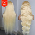 180 Density Body Wave Lace Frontal Cuticle Aligned Hair Wigs Human Hair Lace Front T Part 13x1 613 Blonde Hair Extensions & Wigs