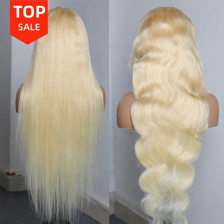 180 Density Body Wave Lace Frontal Cuticle Aligned Hair Wigs Human Hair Lace Front T Part 13x1 613 Blonde Hair Extensions & Wigs