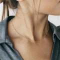Wholesale Fashion 925 Silver Plain Simple Small Bead Ball Short Clavicle Chains Choker Necklace for Women