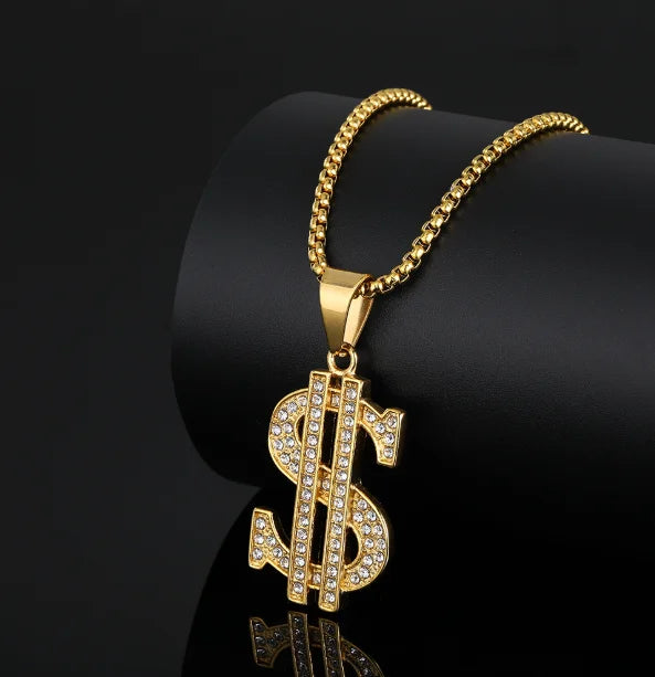 Fashionable Stainless Steel Gold-Plated Pendant Necklace 60CM Chain As Gift Choice