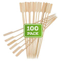 Eco-Friendly Premium Food-Grade Disposable Long Handle Bamboo Skewers Non-Stick Knot-Free for Perfect Kebabs Barbecue & Roasting