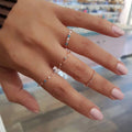 New Style Wave Colorful Round Ring Charm Crystal Ring Engagement Ring for Women