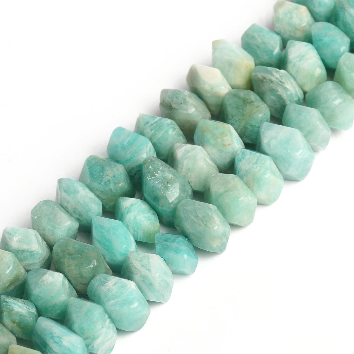 Special Cut Irregular 6*11MM Natural Amazonite Stone Beads for DIY Jewelry Making Bracelets