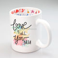Topjlh 11oz Sublimation Blank White Ceramic Mug with Inside Fixed Printing Customizable Logo Ideal Birthday Gift