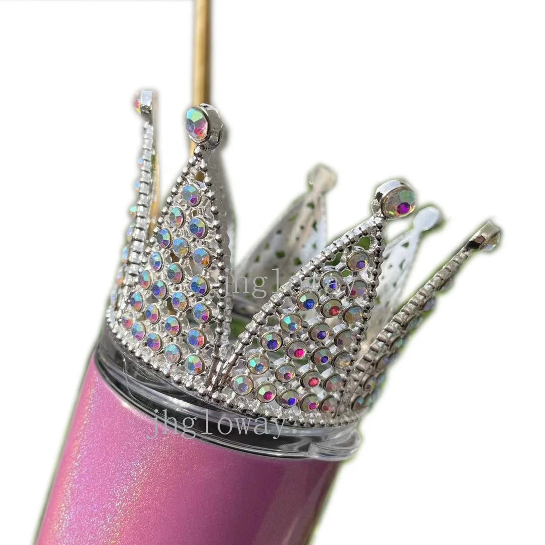 colorful crown on top of the tumbler Decoration topers 12oz 20oz 30oz tumbler lid tumbler crowns