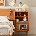 Nordic Solid Wood Side Table Household Living Room Rattan Storage Cabinet Creative Magazine Bookcase
