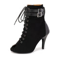 New LW512 High-top Fish Mouth Flannel Ladies Ballroom Dance Shoes