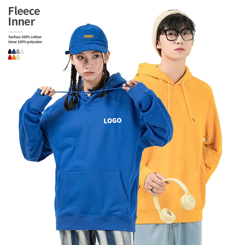 500 Grams 100% Cotton Tech Fleece Blank Streetwear Heavyweight Oversized Hoodie Men